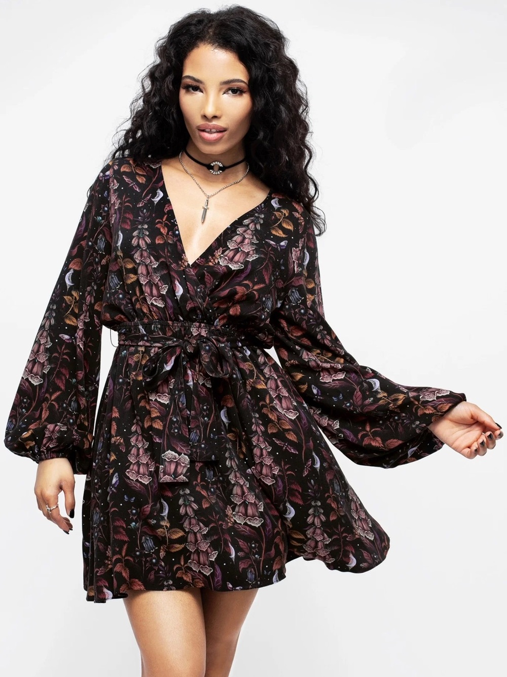 Disturbia Foxglove Mini Wrap Dress NWT (Size 6)